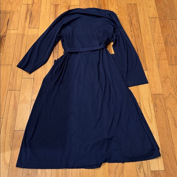 Lands End | Navy Robe | Full Length | Dressing Gown | 💯 Cotton | size 2X - Picture 7 of 7